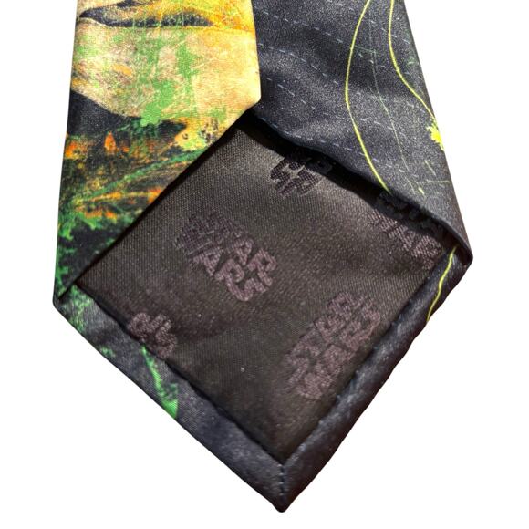 Star Wars Yoda Tie Men One Size Lightsaber Print Geek Chic Academic Preppy - Picture 5 of 7